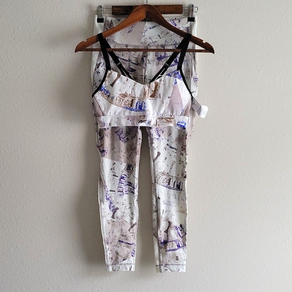 Set of Reebok Speedwick Sports Bra and Lux Perform Tights size S - Picture 1 of 13